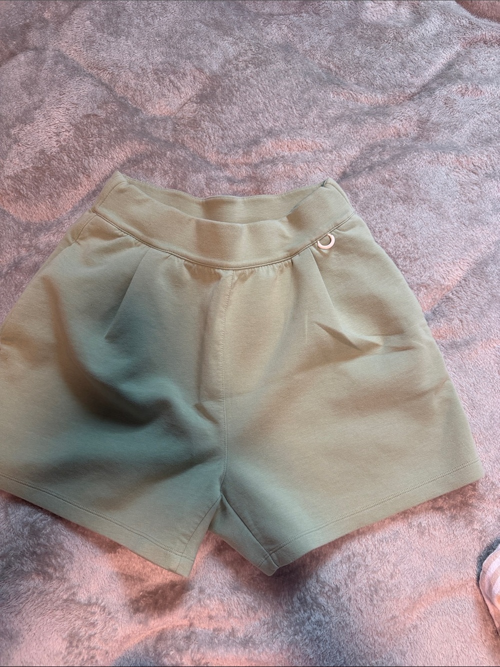 Nike Olive Green Athletic High-Waist Shorts